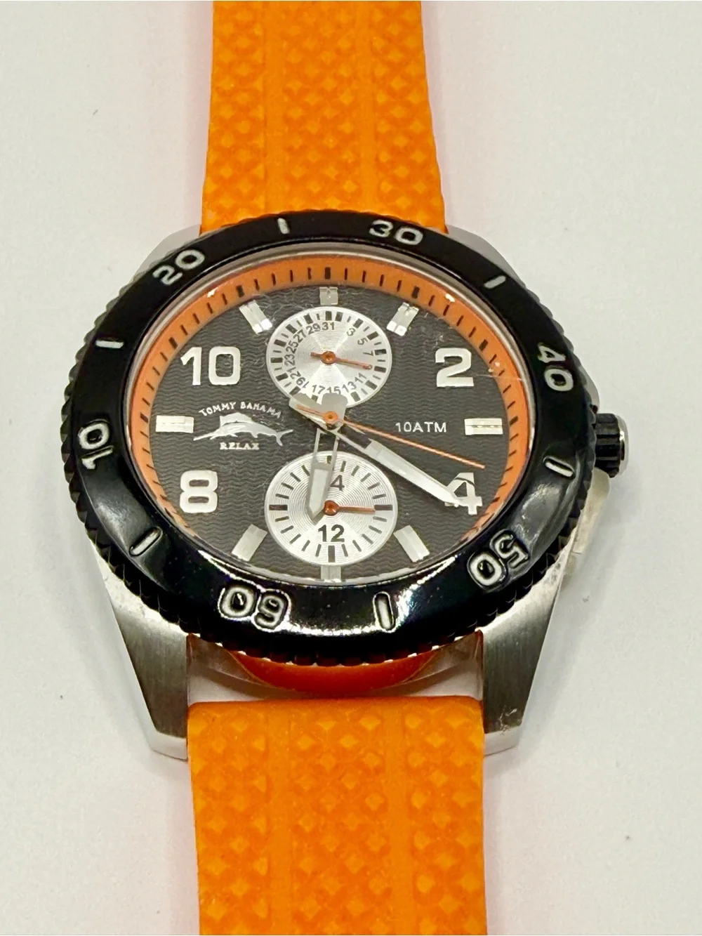 Tommy Bahama Relax Dual-Time Watch – Orange Strap – RLX1092